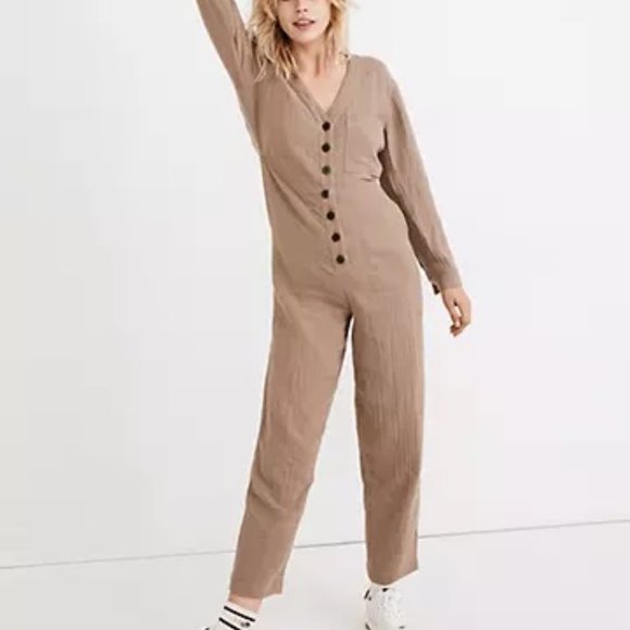 Madewell Pants - Madewell Lightspun Stitched-Pocket Coverall Jumpsuit